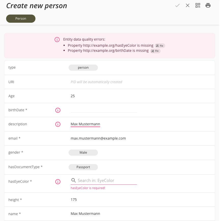 Data Quality Validation in GEV