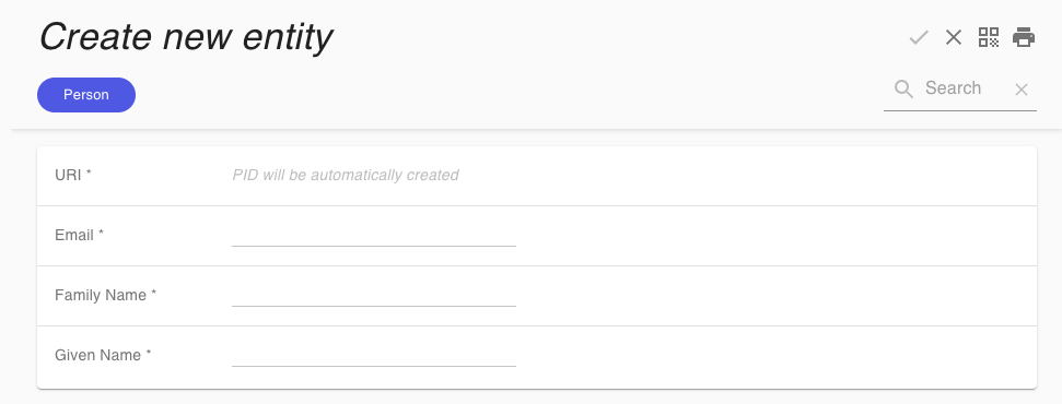 Object Creation Form